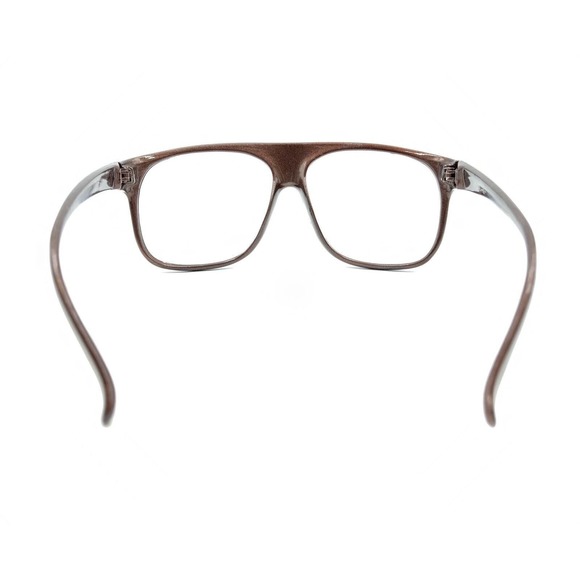 Eye Gear Brown Oversized Square Aviator Sunglasses Frames 140 Designer Men Women - Picture 5 of 12